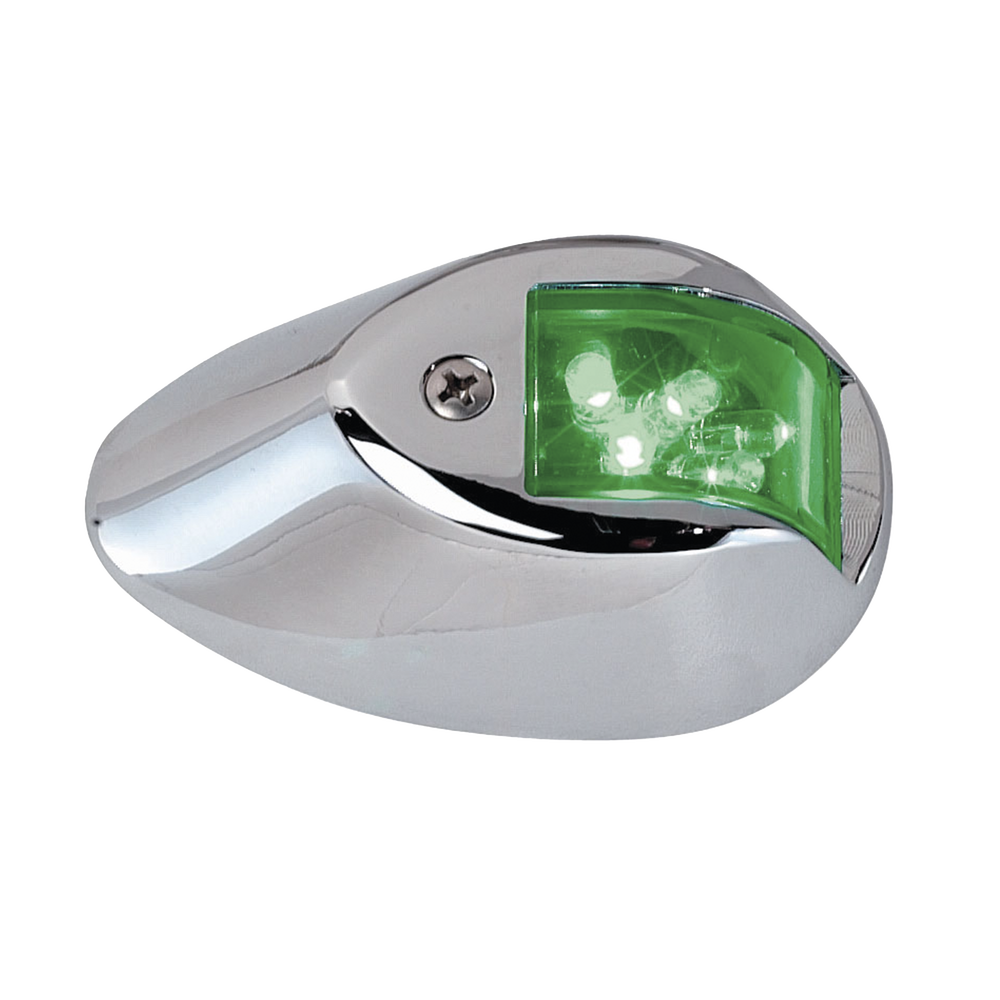 Set de Luces de Navegación Verticales Rojo / Verde con Carcasa en Cromo para Embarcaciones a Motor de Menos de 20 Metros