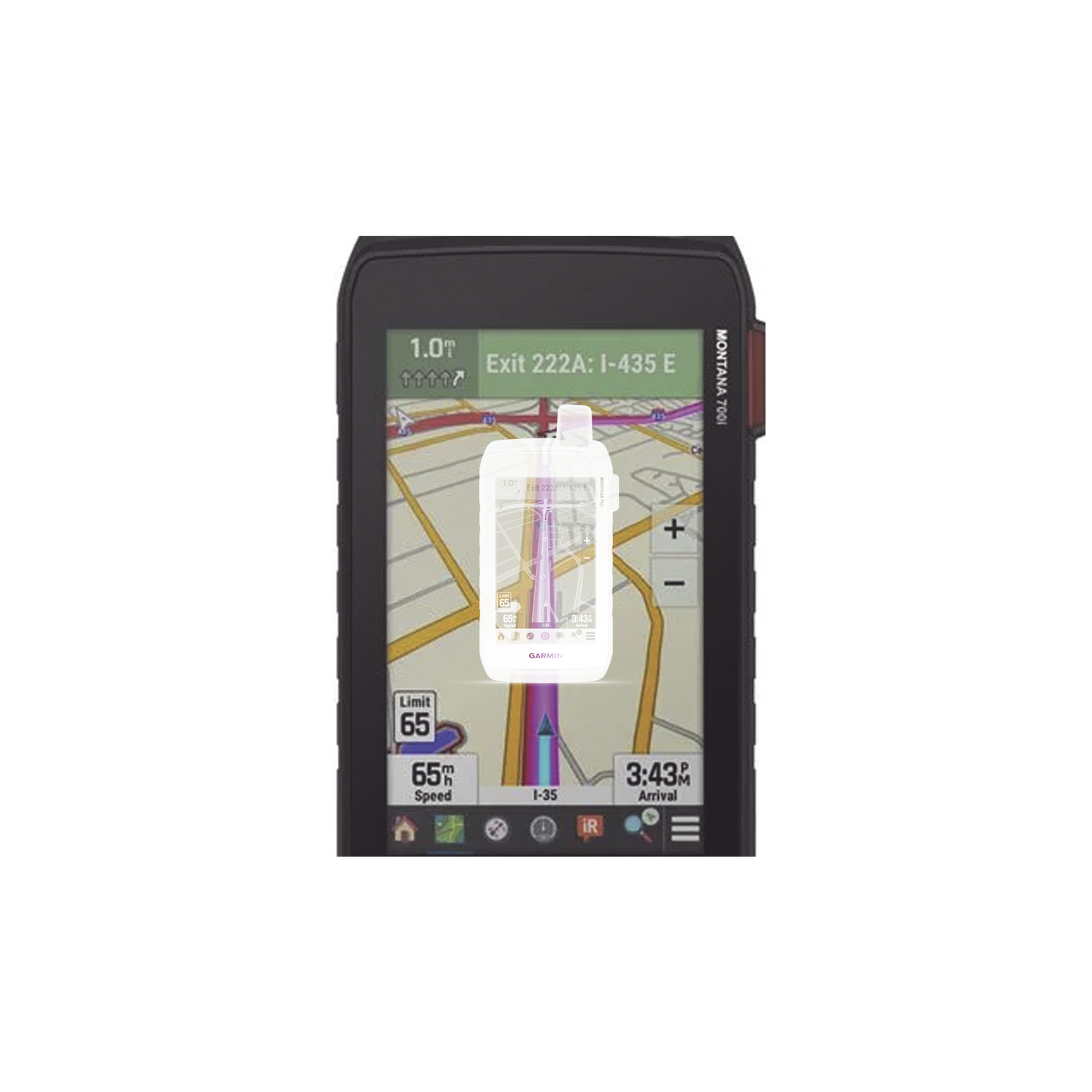 Navegador GPS portátil Montana® 700i, con tecnología inReach, pantalla táctil de 5" incluye batería interna, memoria de almacenamiento de 16GB