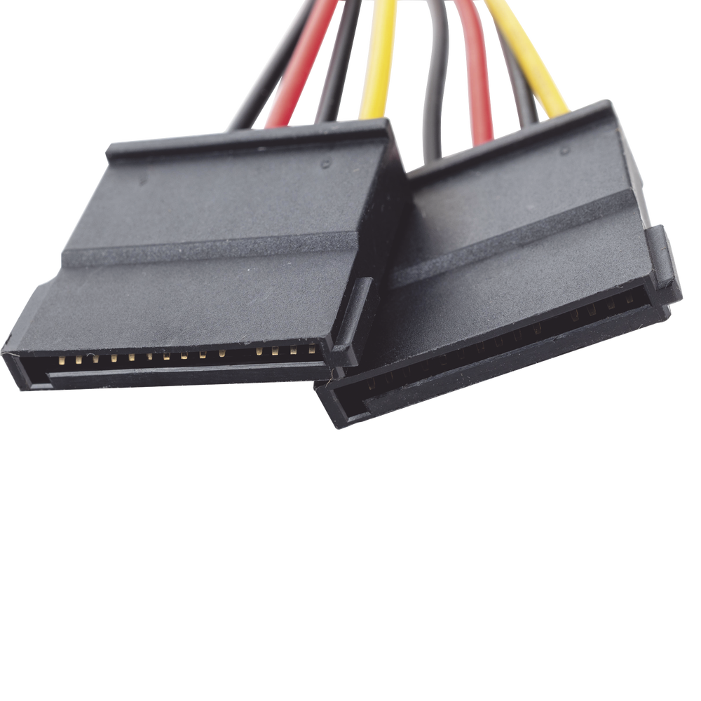 Cable Doble de Corriente SATA / Compatible con DVR's epcom / HIKVISION / 25 cms de Longitud