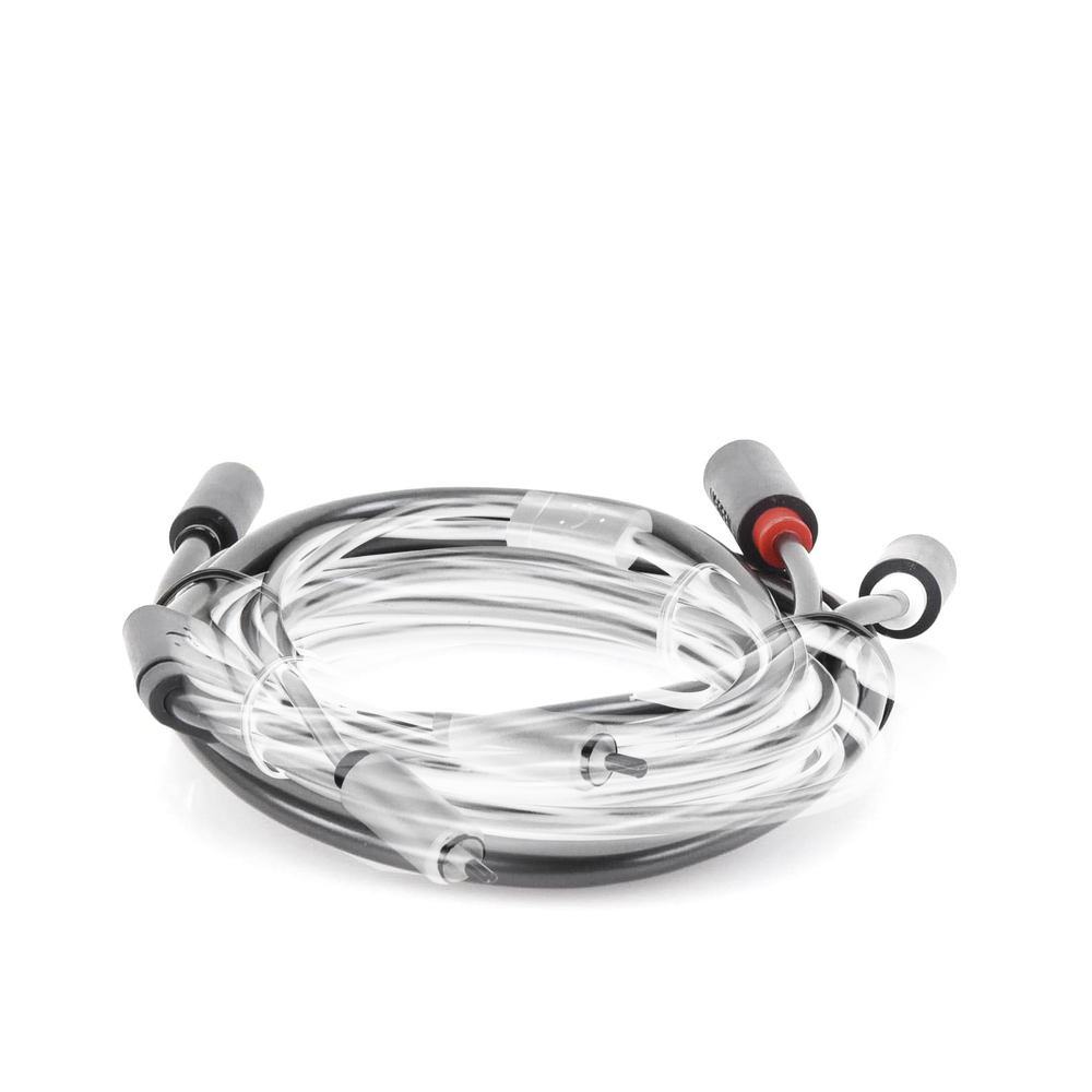 Cable Adaptador de 3.5mm Macho a 2 RCA Macho / 3 Metros (9.84 Pies) / Color Gris / Blindaje Múltiple / ABS / Alta Calidad