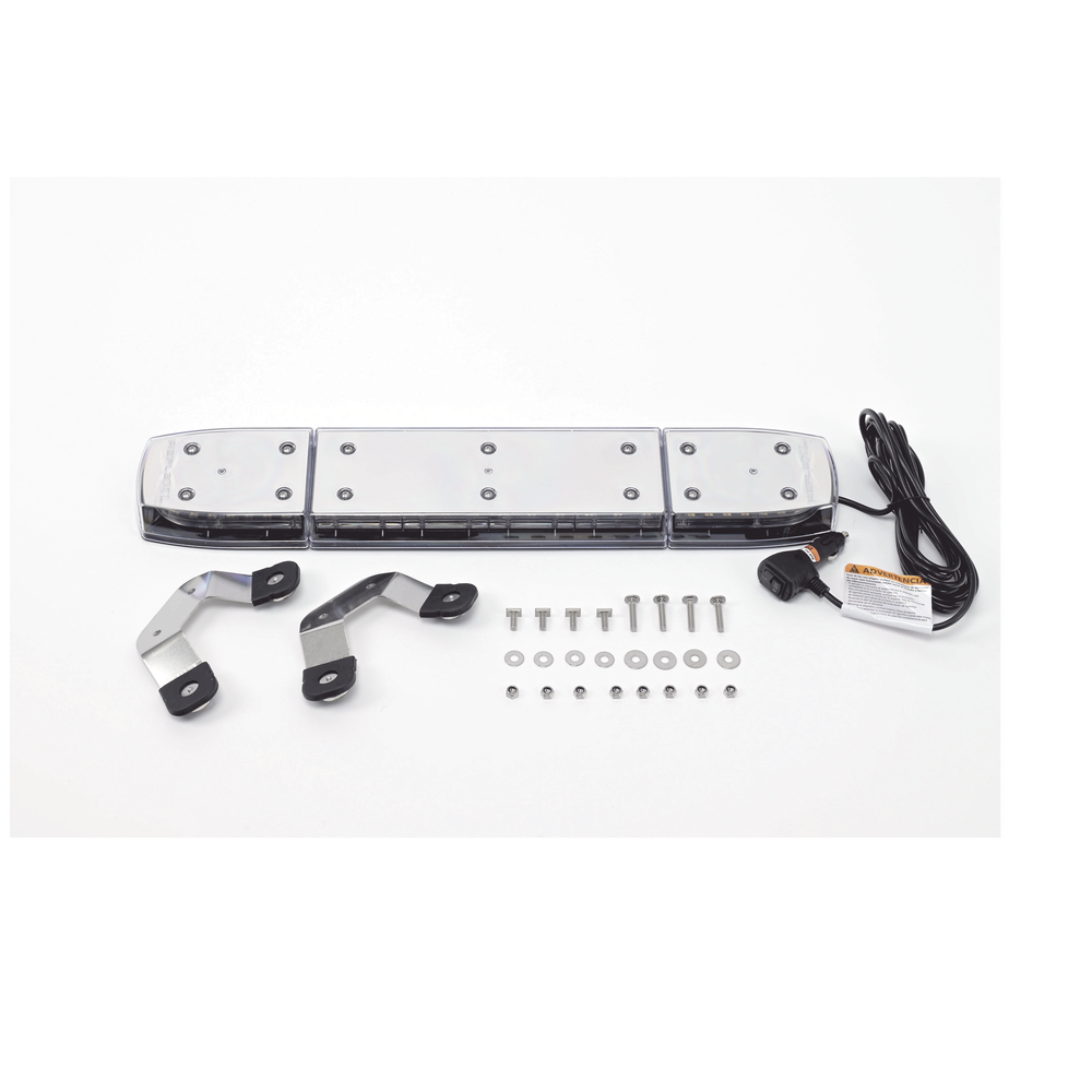 Mini Barra de 24 Pulgadas, 144 Led, Con Montaje Magnético y Luces Ultra Brillantes, Dual Color Ámbar/Claro, Ideal para Seguridad Privada