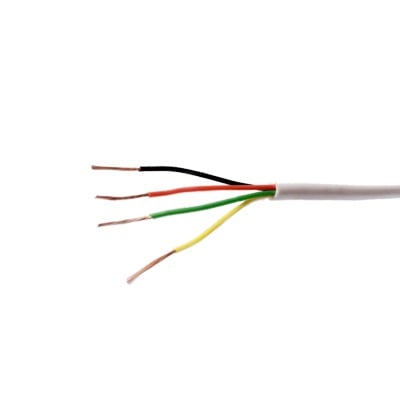 Bobina de 305 Metros / Cable de Cobre / 4 x 22 AWG / Tipo CM-CL2 / Para Interior / Color Blanco / Para Aplicaciones de Alarmas de Intrusión y Automatización