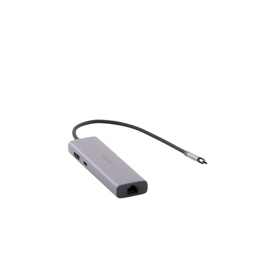 HUB USB-C (Docking Revodok) 6 en 1 | 3 Puertos USB-A 3.0 (5 Gbps) | USB-C PD 100W | HDMI 4K@30Hz | Entrada 1 RJ45 (Gigabit Ethernet) | Chip de Última Generación | Potente Disipación de Calor | Caja de Aluminio.