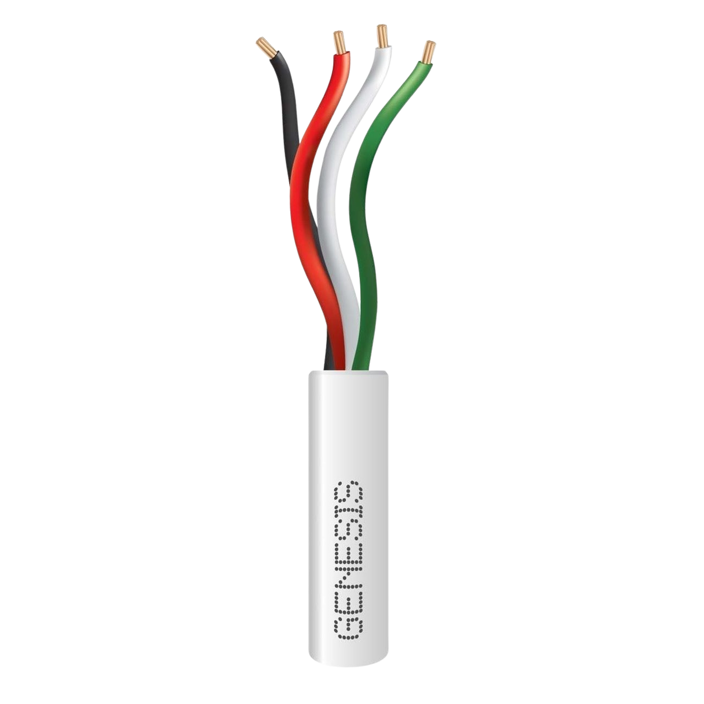 Bobina de 305 Metros / Cable de Cobre / 4 x 22 AWG / Riser / Para Interior / Color Blanco / Para Aplicaciones de Alarmas de Intrusión y Automatización