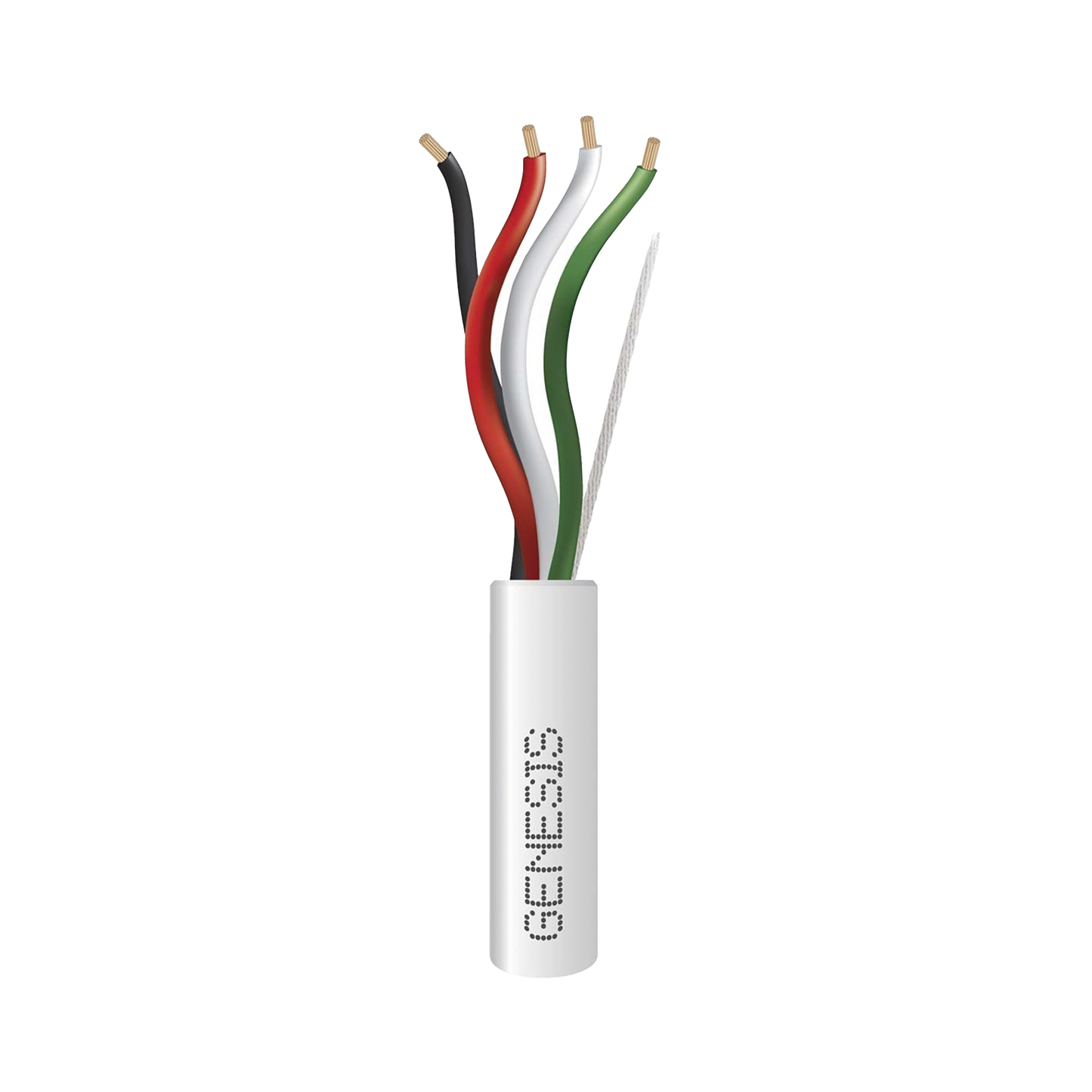 Bobina de 305 Metros (1000 Pies) / Cable de Cobre / 4 x 18 AWG / Riser / Color Blanco / Para Aplicaciones de Alarmas de Intrusión/Control de Acceso/ Automatización / Interfonos y Tv Porteros
