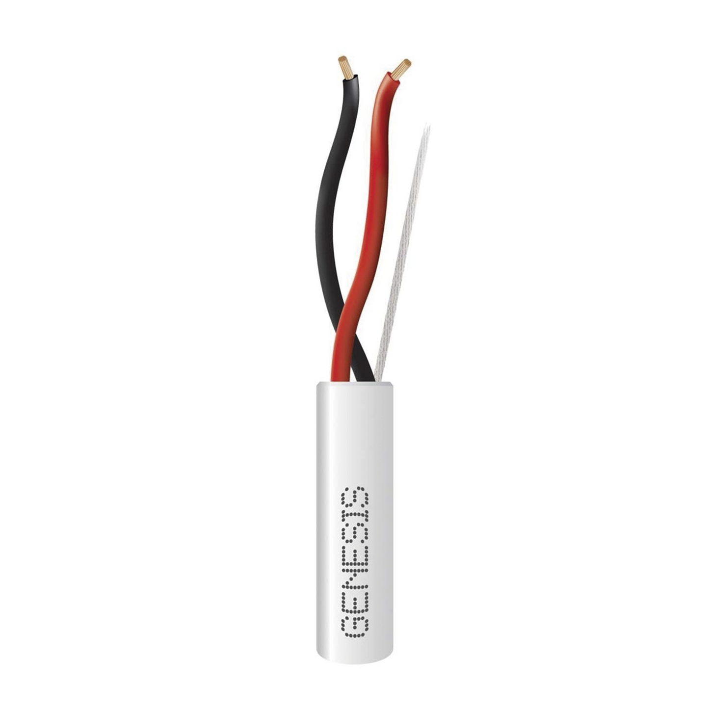 Bobina de 305 Metros (1000 Pies) de Cable / 2 x 16 AWG / Riser / Tipo CMR-CL3R / Color Blanco / Para Aplicaciones de Alarmas de Intrusión, Control de Acceso, Automatización, Interfonos y TV Porteros