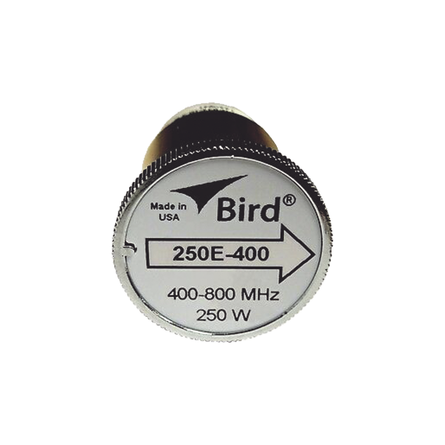 Elemento de 250 Watt en Línea 7/8" para Wattmetro BIRD 43 en Rango de Frecuencia de 400 a 800 MHz.