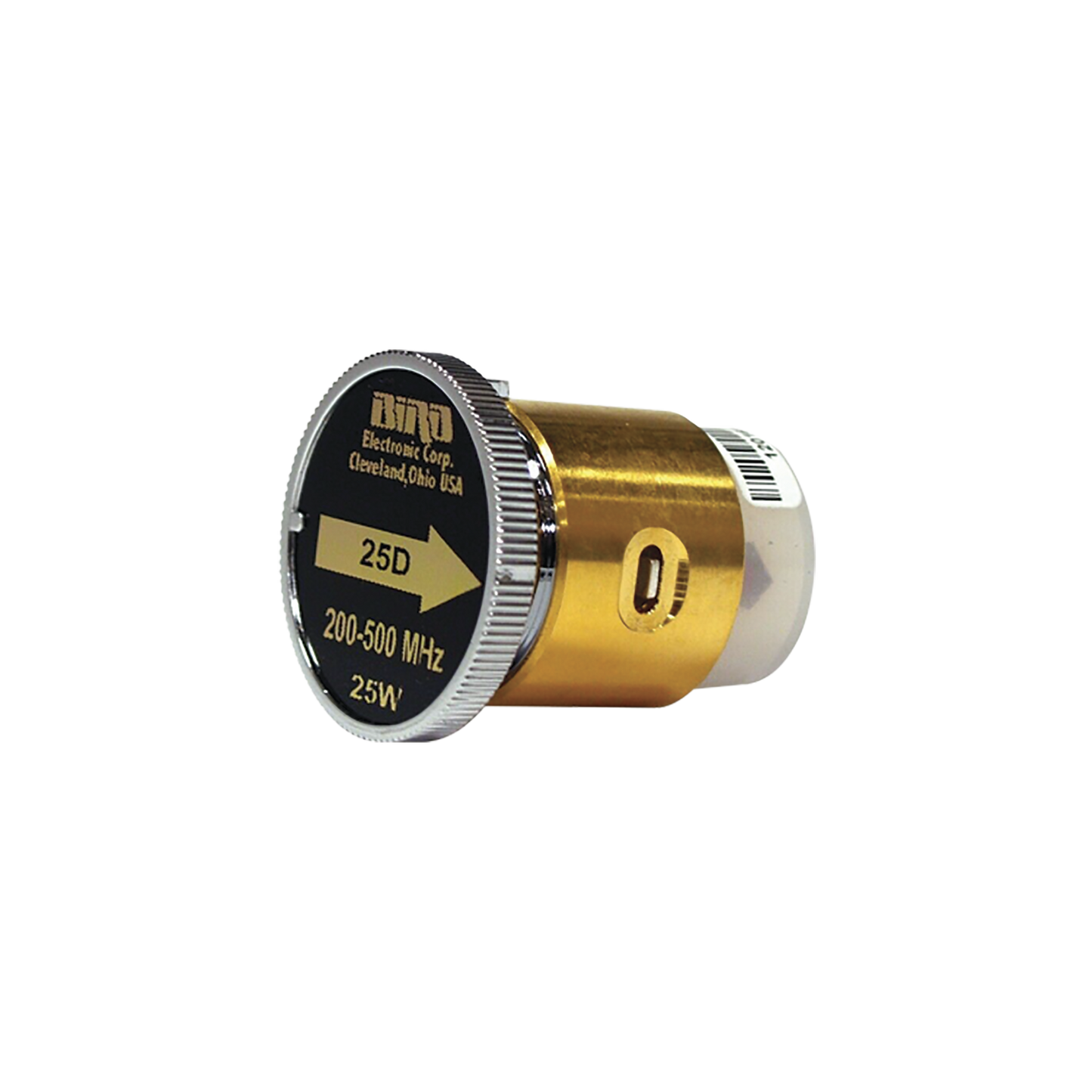 Elemento de 25 Watt en linea 7/8" para Wattmetro BIRD 43 en Rango de Frecuencia de 200 a 500 MHz.