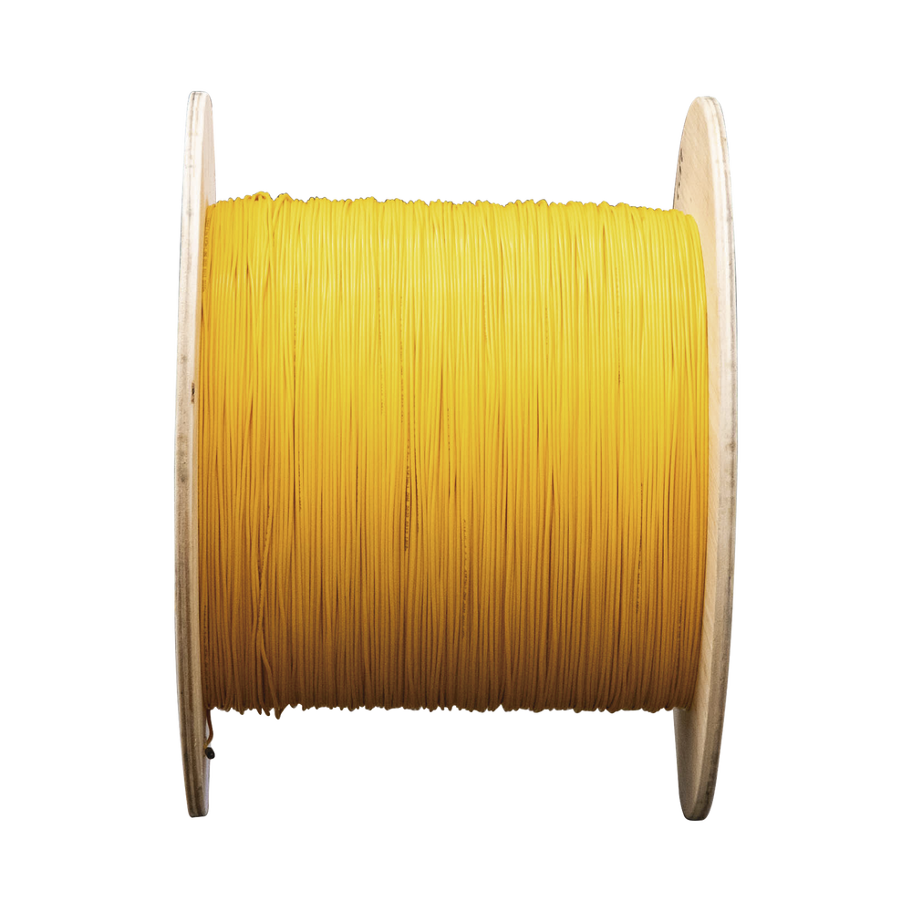Fibra Óptica Multimodo OM4, 2 mm, Simplex, Tight Buffer, 900 micras, Color Amarillo, Precio Por Metro, (Hasta 2000 Metros en un Solo Tramo de Cable)