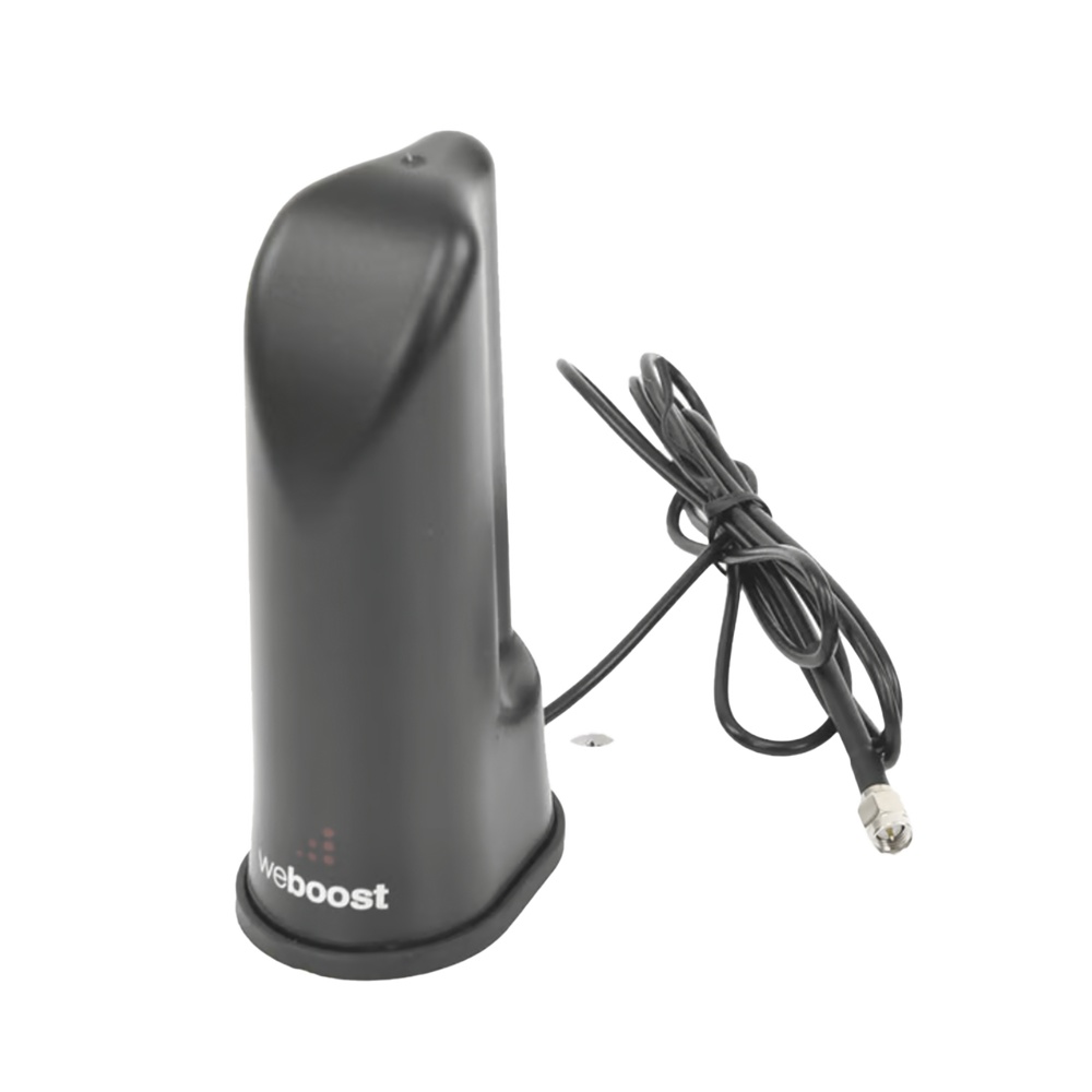 Antena de escritorio tipo cilindro color negra. Cubre las bandas de frecuencia celular. Especial para amplificadores y dispositivos celulares 4G y 3G. Con 1.52 m de cable RG-174 y con conector SMA macho.