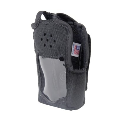 Funda de Nylon, lazo-cinto, capuchón con broches / botones y visor frontal para IC-F50/F50V, IC-F60/F60V.