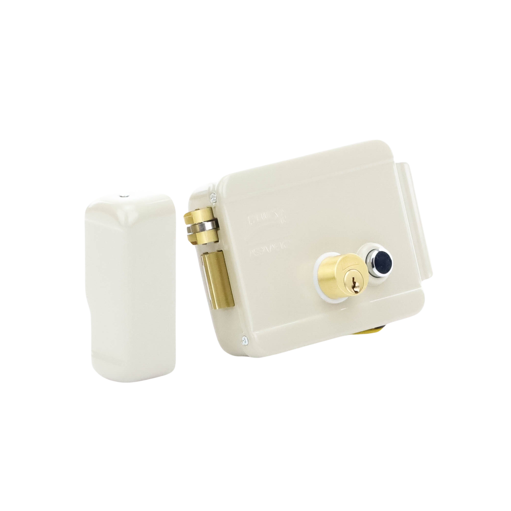 Cerradura Eléctrica / Incluye Llave /Con Botón integrado / Izquierda / Exterior