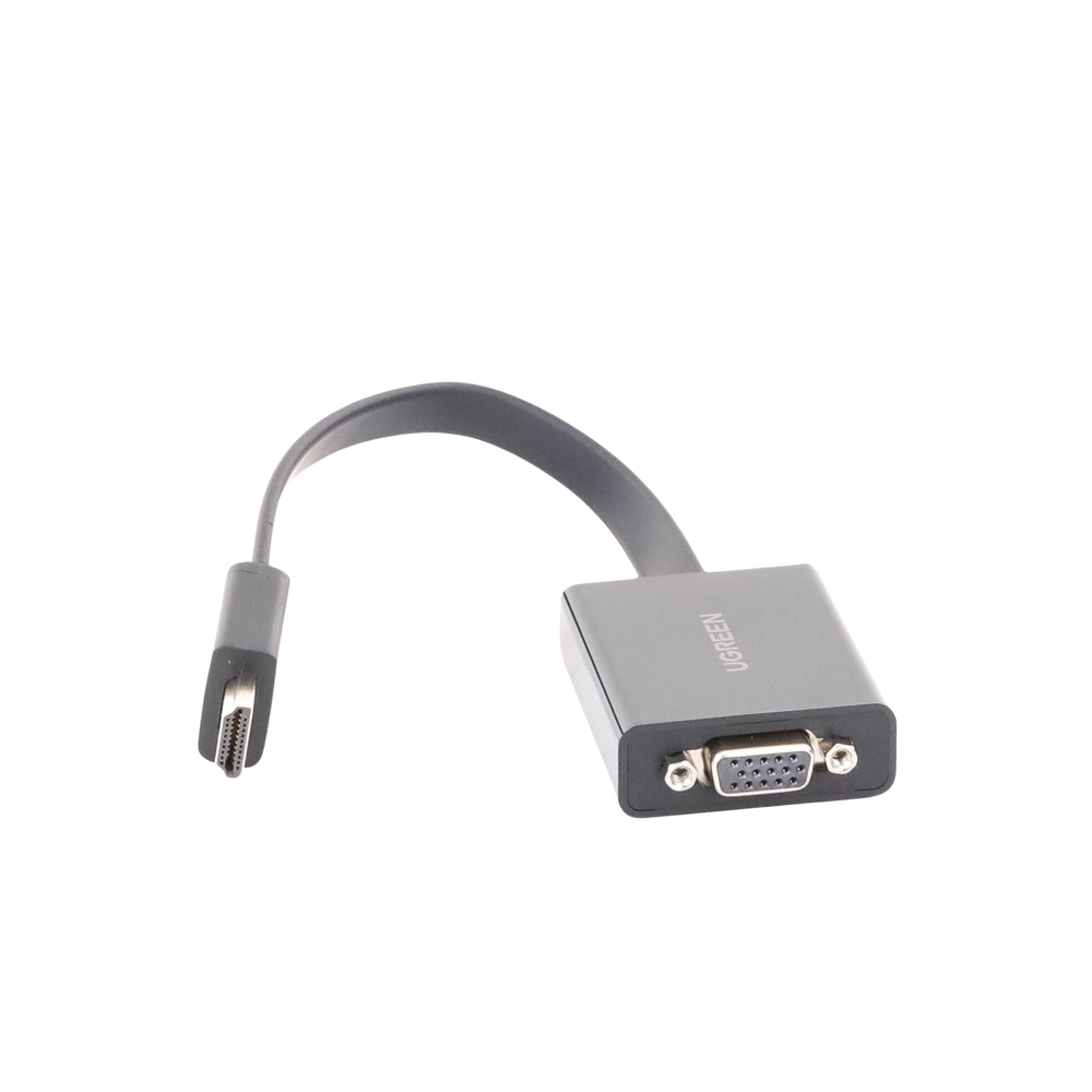 Adaptador HDMI a VGA / Resolución 1080P / Audio 3.5mm / Con Puerto Micro USB para Alimentación / Plug & Play / No Requiere Controlador / ABS / Flexible y Duradero