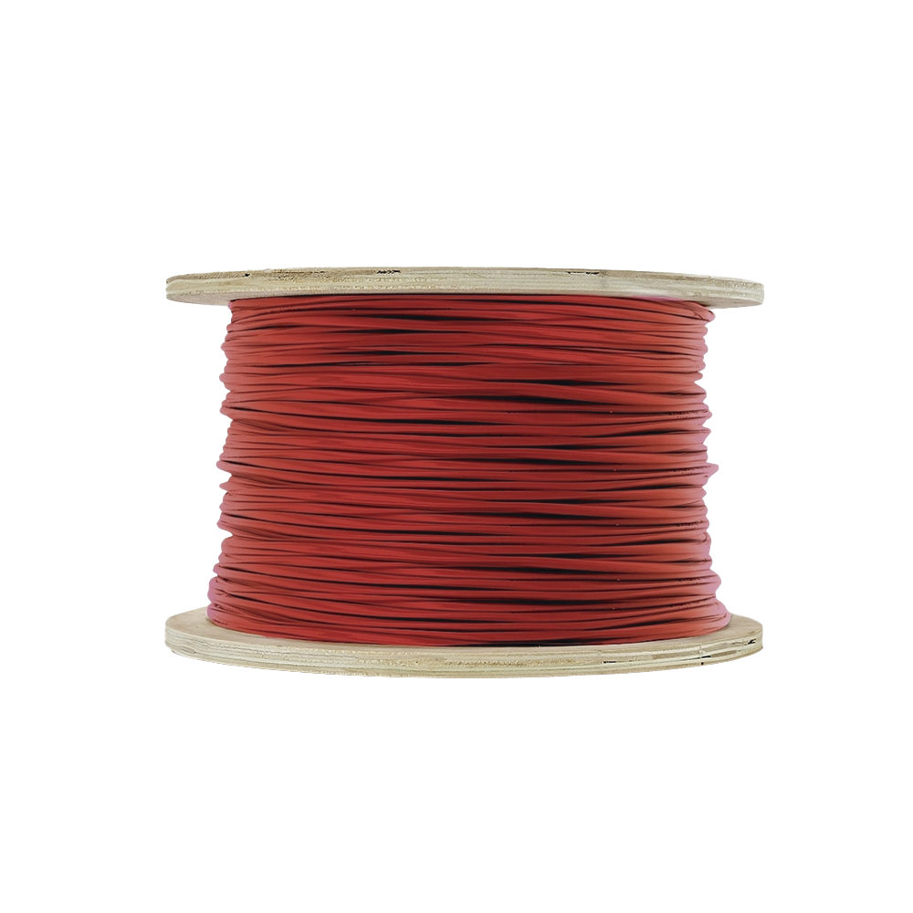 Bobina de 305 Metros (1000 Pies) de Alambre / 2 x 16 AWG / Riser / Para Aplicaciones de Incendio FPLR / Blindado Sólido Color Rojo