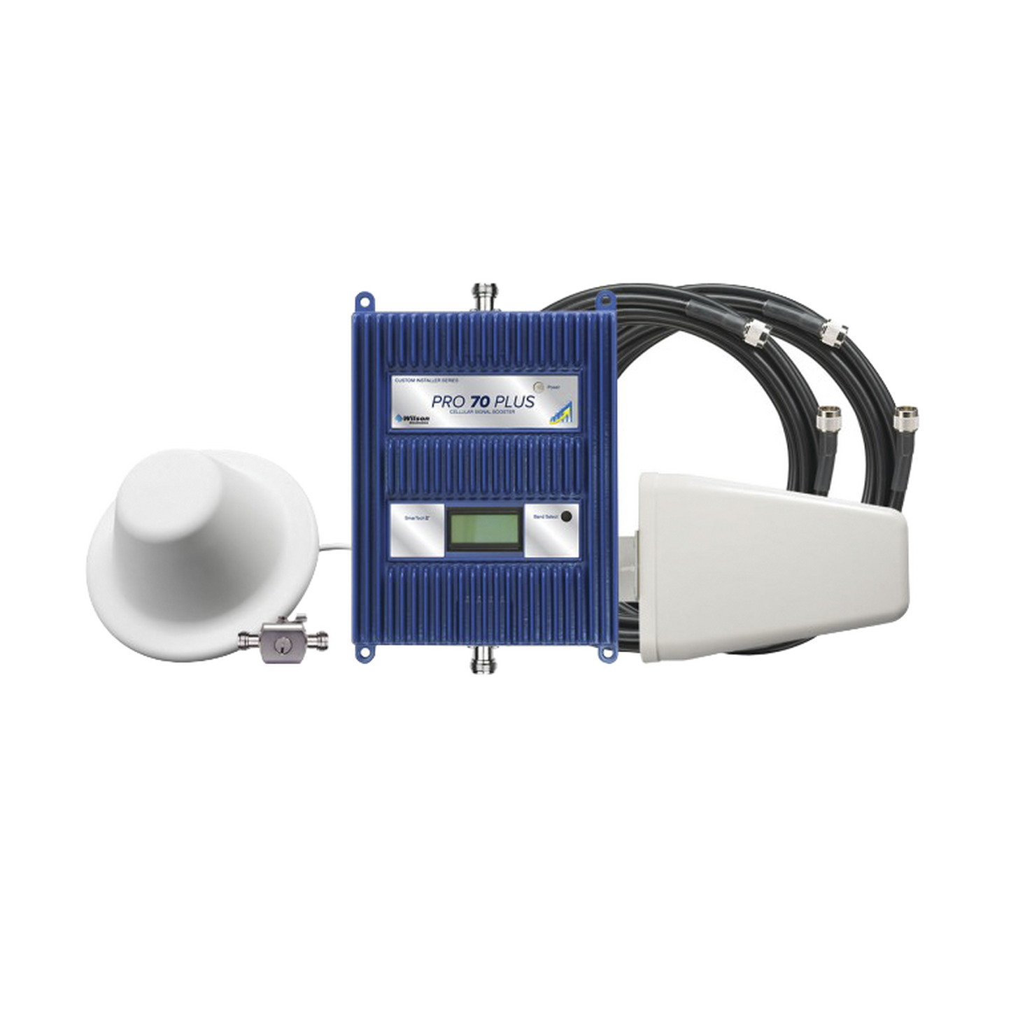 KIT Amplificador de señal celular 4G LTE, 3G y VOZ. Especial para cubrir áreas de hasta 5000 Metros Cuadrados por ser de grado comercial e industrial. Soporta múltiples operadores, tecnologías y usuarios.