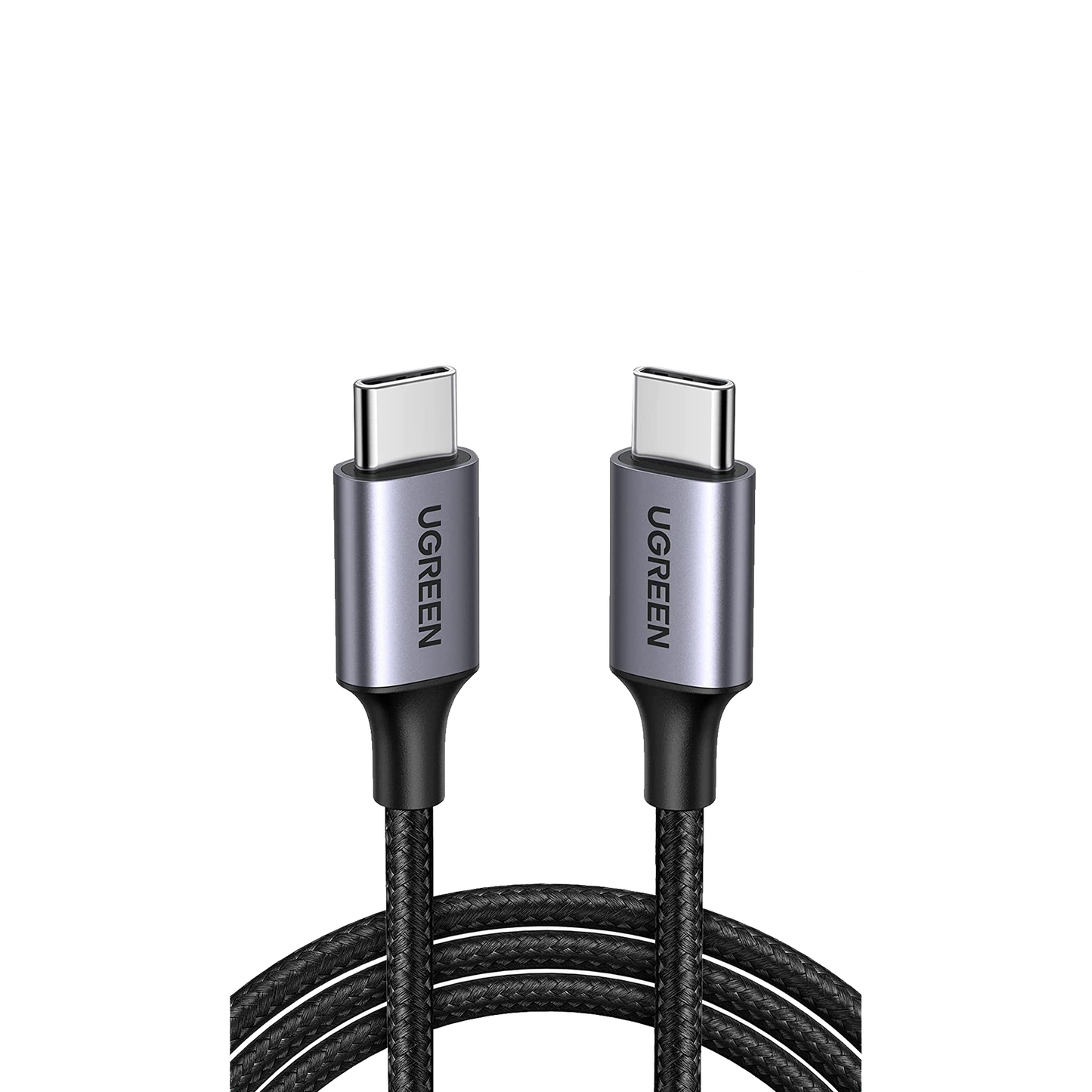 Cable USB-C a USB-C | 2 Metros | Transferencia de datos de 480 Mbps | Carga Rápida de hasta 60W | QC 4.0/3.0/2.0 | PD3.0 | FPC | AFC | Protección Integrada | Caja de Aluminio | Nylon Trenzado | Color Negro.
