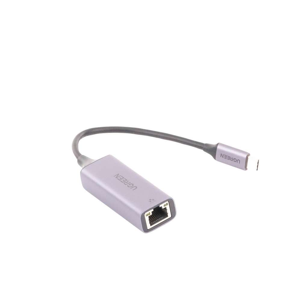 Adaptador de Red USB-C 3.1 (5 Gbps) a RJ45 | Thunderbolt 3 | Admite 10/100/1000 Mbps | Chip Inteligente | Amplia Compatibilidad | Caja de Aluminio | Longitud del cable 10 cm.
