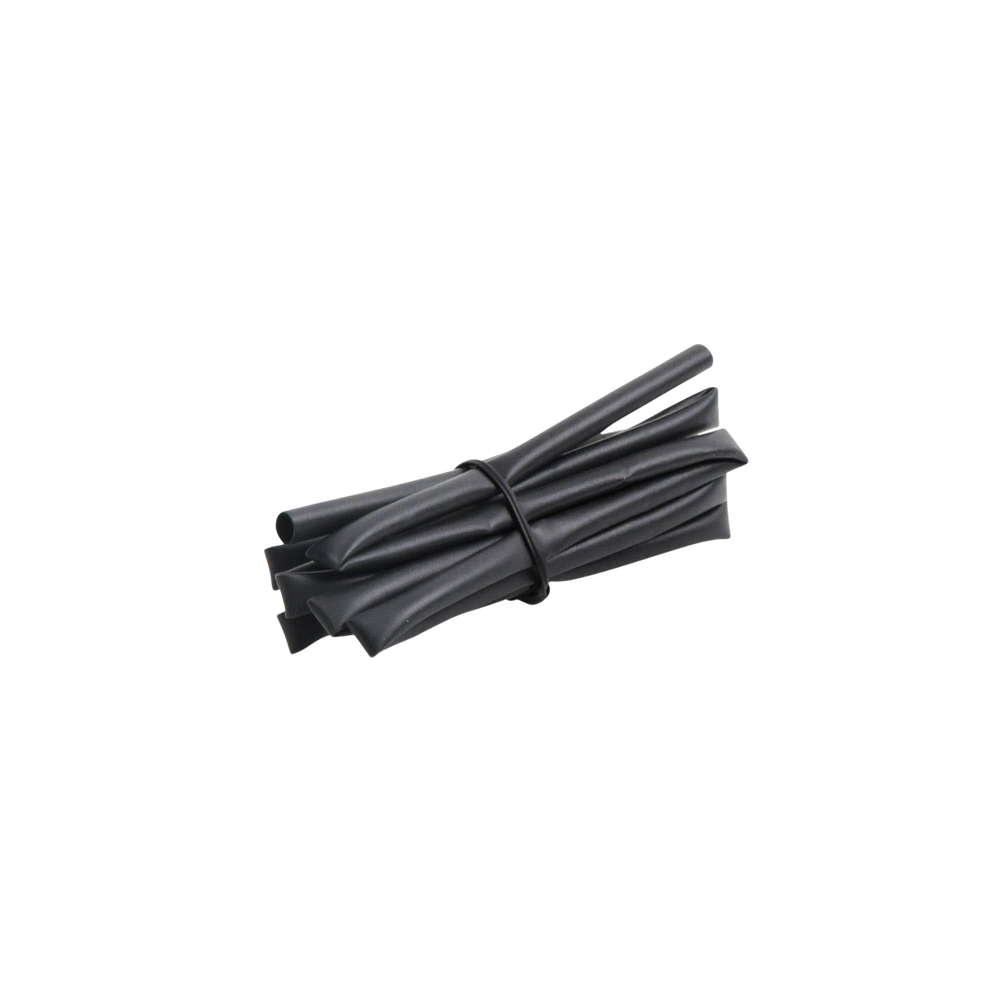 Tubo Termoencogible (Termofit) Negro de 1.2 m, 1/8" de Diámetro, Reduce de 2:1, Poliolefina.