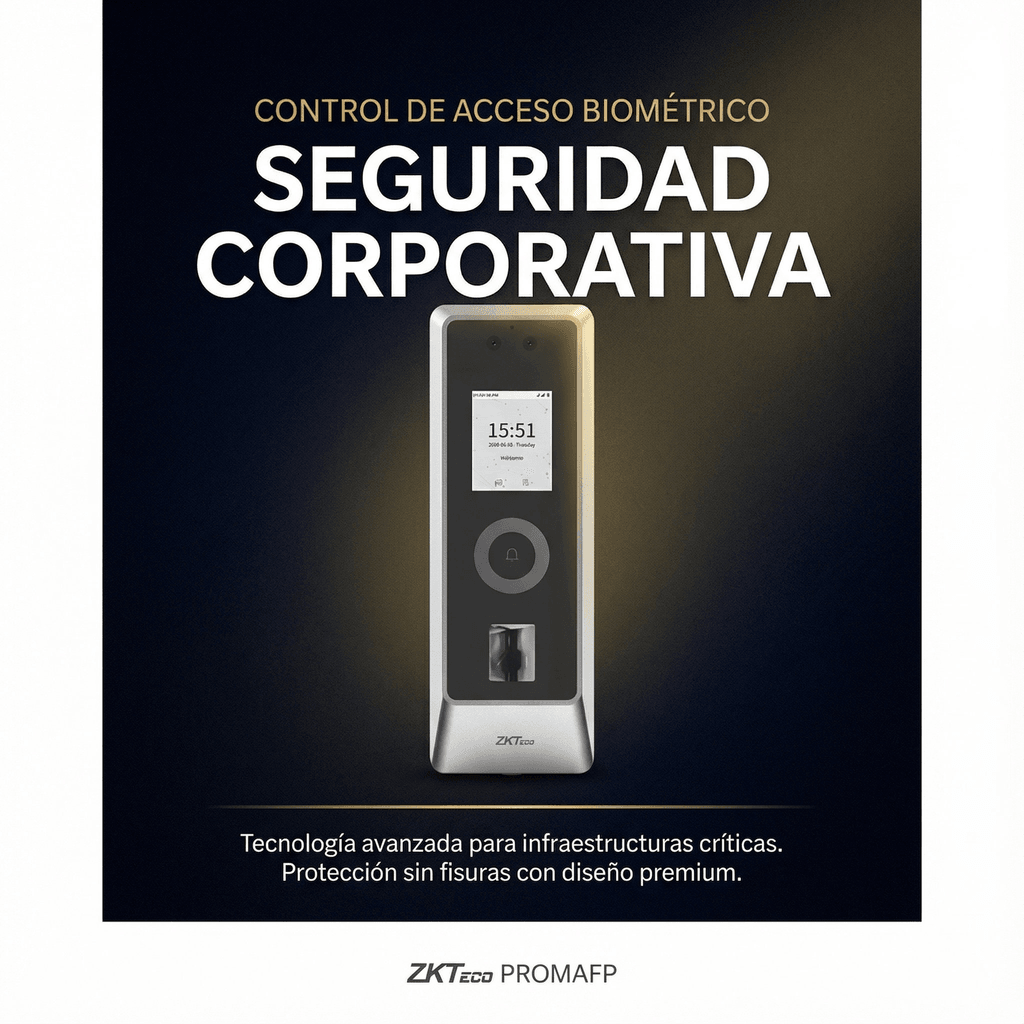 Lector Autonomo de Reconocimiento Facial y Huella Digital para Exterior