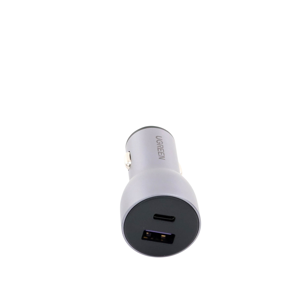Cargador de Auto 52.5W | Puerto USB-A y USB-C | Carga Rápida | Compatible con Vehículos de 12 y 24 VCD | PD3.0 + QC3.0 | Chip Inteligente | Diseño Compacto Mayor Eficiencia Energética | Caja de Aluminio