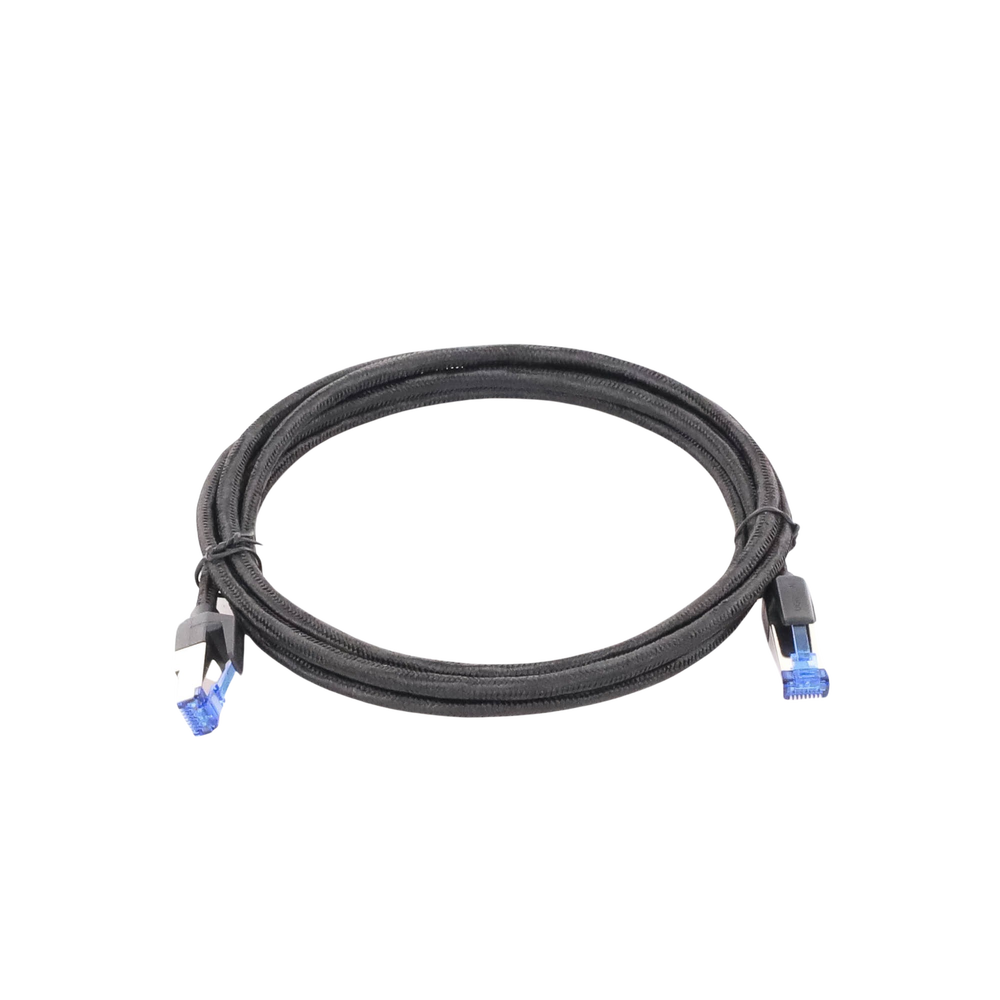 Cable Ethernet Cat8 CLASS F/FTP Redondo con Malla de Nylon 2 Metros (6.56 Pies)