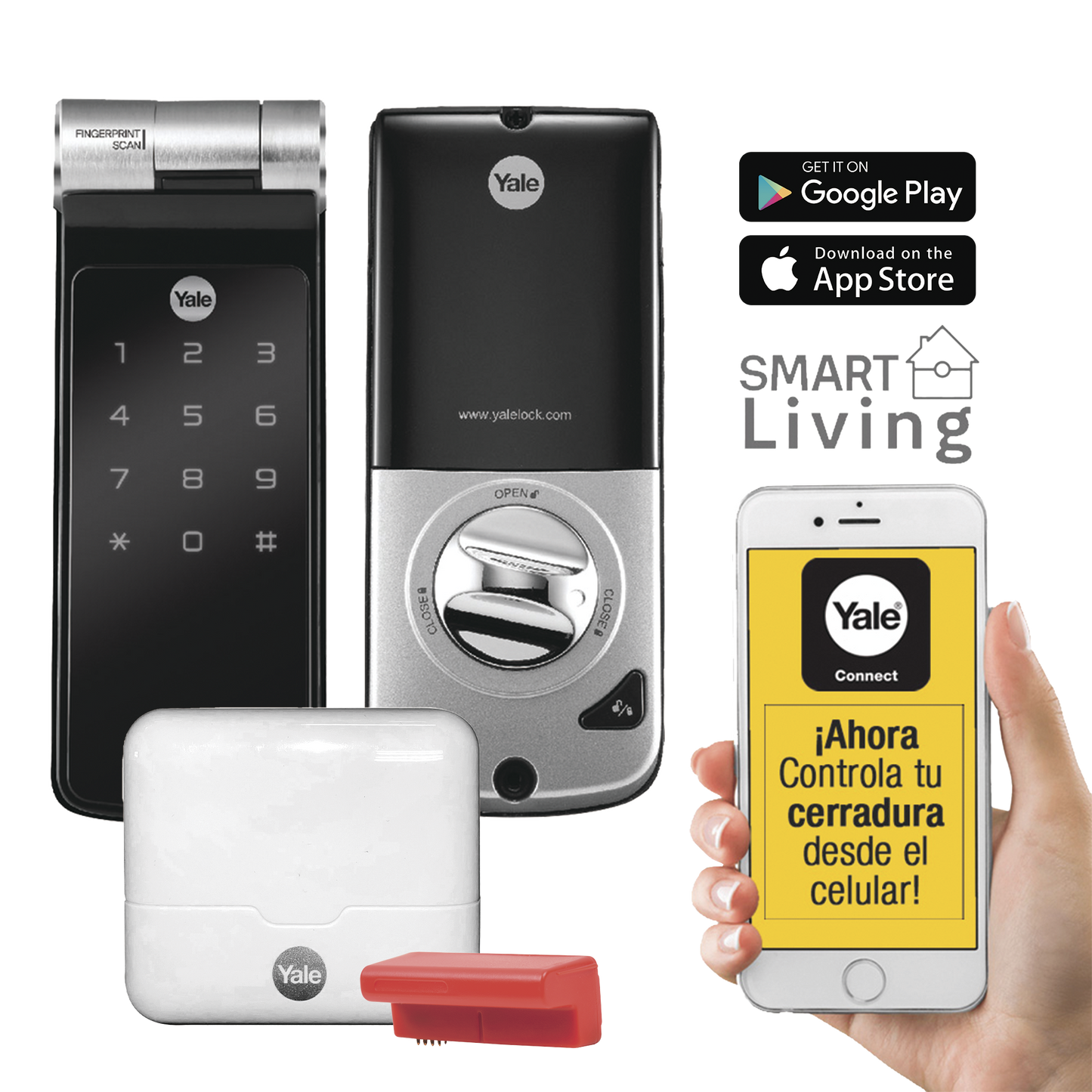 Kit de Hub con Cerradura YDF40: Código, Biometria y apertura Smartphone en cualquier parte el Mundo