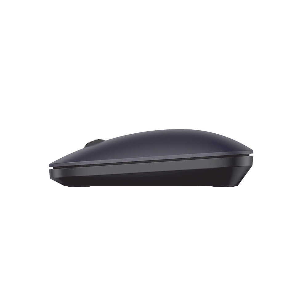 Mouse inalámbrico 2.4 GHz | Ultra Delgado y Silencioso | DPI 1000/1600/2000/4000 (Ajustable) | Alcance 10m | Scroll de Aluminio | Adaptable a diferentes superficies | Diseño suave al tacto | Contiene Receptor USB | Color Negro.