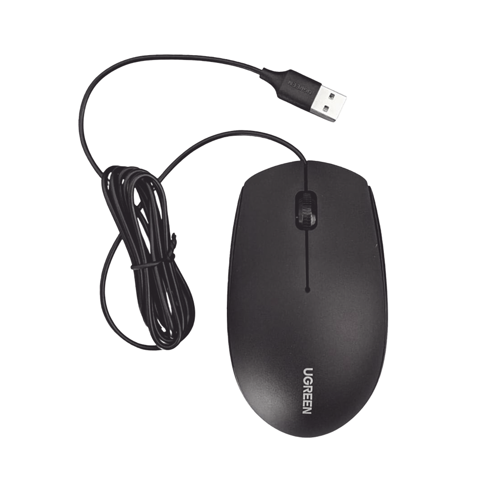 Mouse Óptico USB | Cable USB de 1.5 metros | 3 Botones | 1200DPI | Diseño Ergonómico | Silencioso | Color Negro | Windows / MacOS / Linux / Chrome y otros | También Compatible con DVR / NVR.