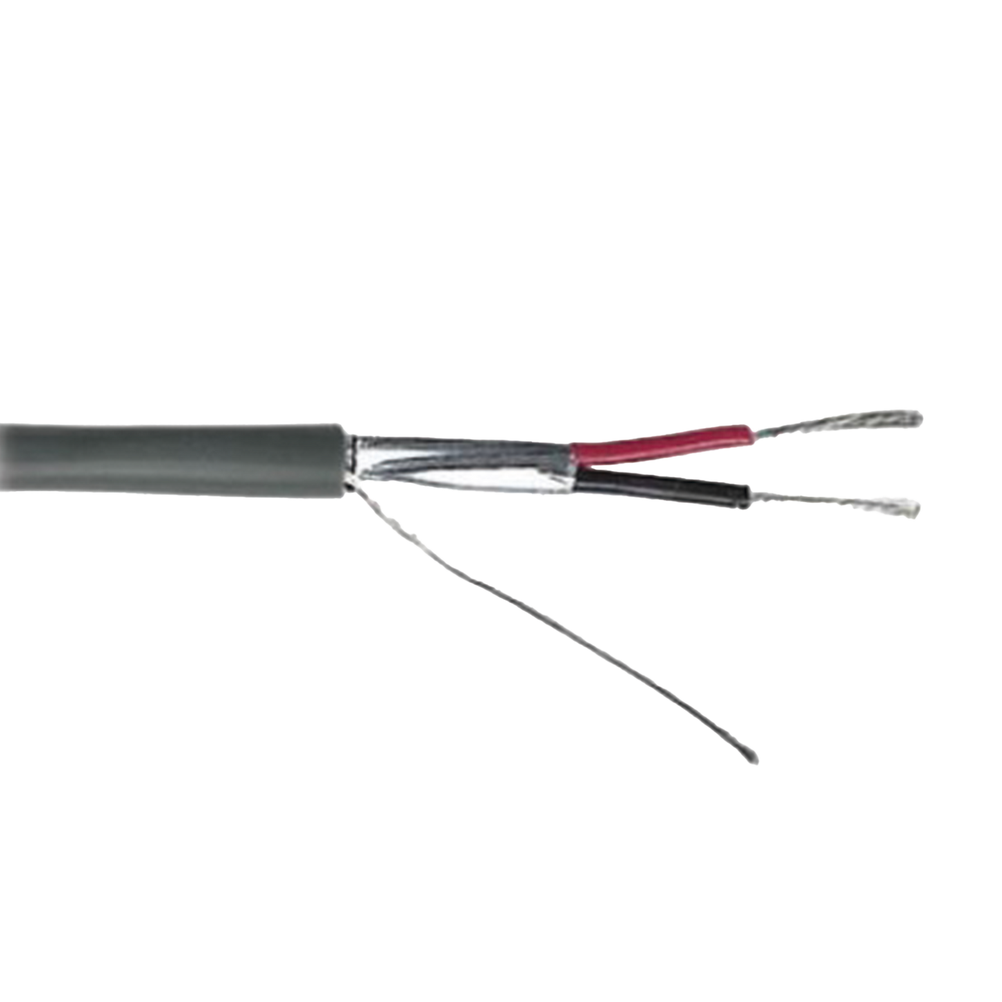 Cable Calibre 22 / 2 Conductores / Blindado / 305 Metros (1000 Pies) / Riser / UL / Color Gris / Hecho en México