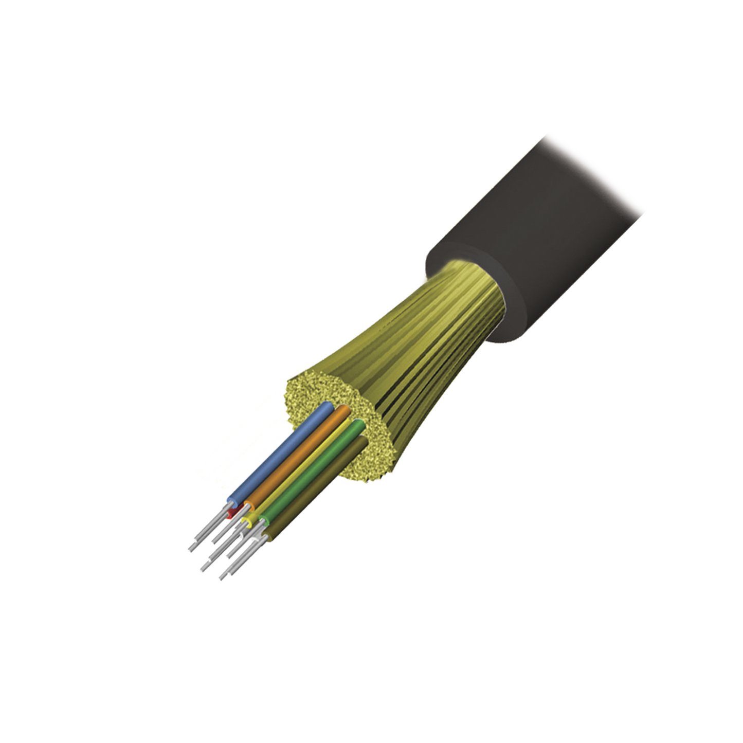 Cable de Fibra Óptica de 12 Hilos, Interior/Exterior, Tight Buffer, No Conductiva (Dieléctrica), Riser, Multimodo OM3 50/125 Optimizada, 1 Metro (3.28 Pies)