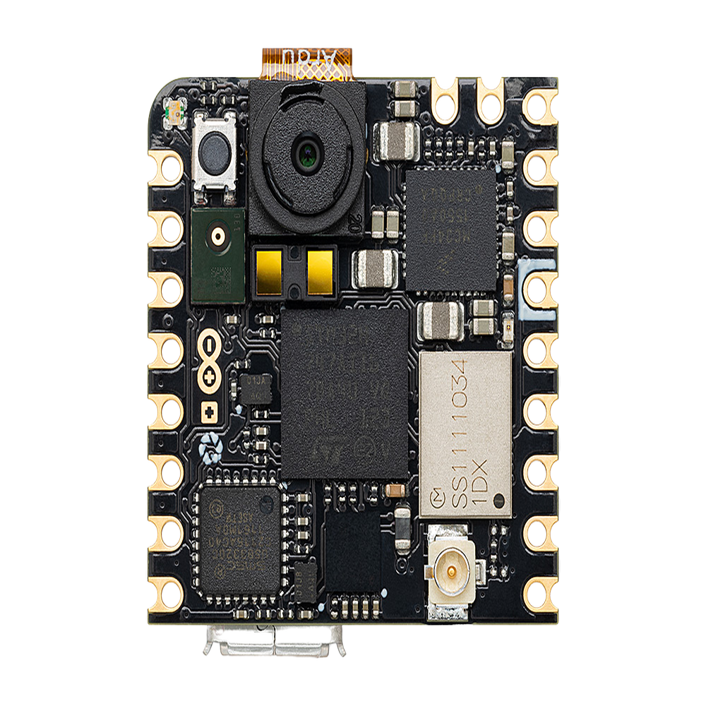 Placa de Desarrollo Arduino® Nicla Vision / Visión por Máquina en el Borde / STM32H747 Dual-Core / Cámara 2MP / Wi-Fi + Bluetooth® / Sensores IMU 6 Ejes + ToF / Crypto SE050C2 / Compatibilidad Arduino Cloud