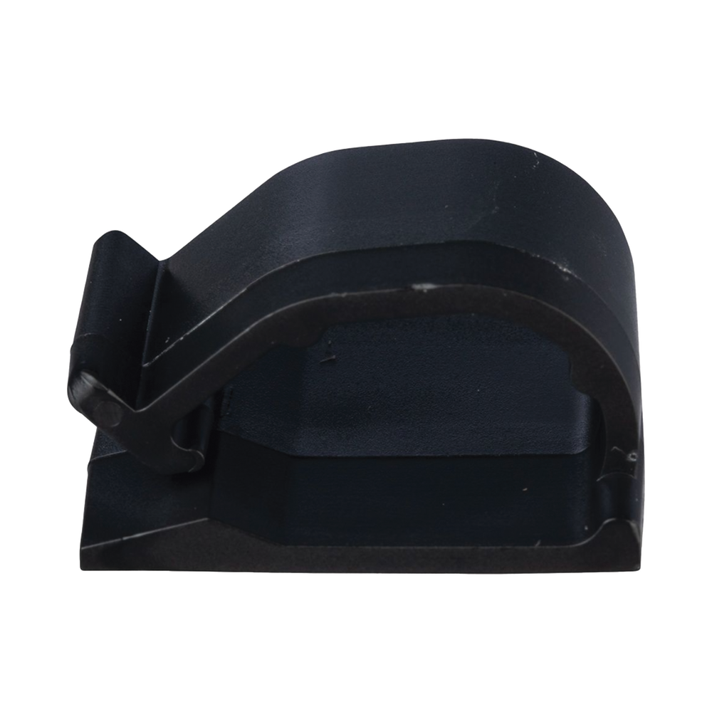 Clip de Nylon 6.6 con Adhesivo, Para Cables de Hasta 15.8 mm de Diámetro, Uso Interior/Exterior, Color Negro, Paquete de 100pz