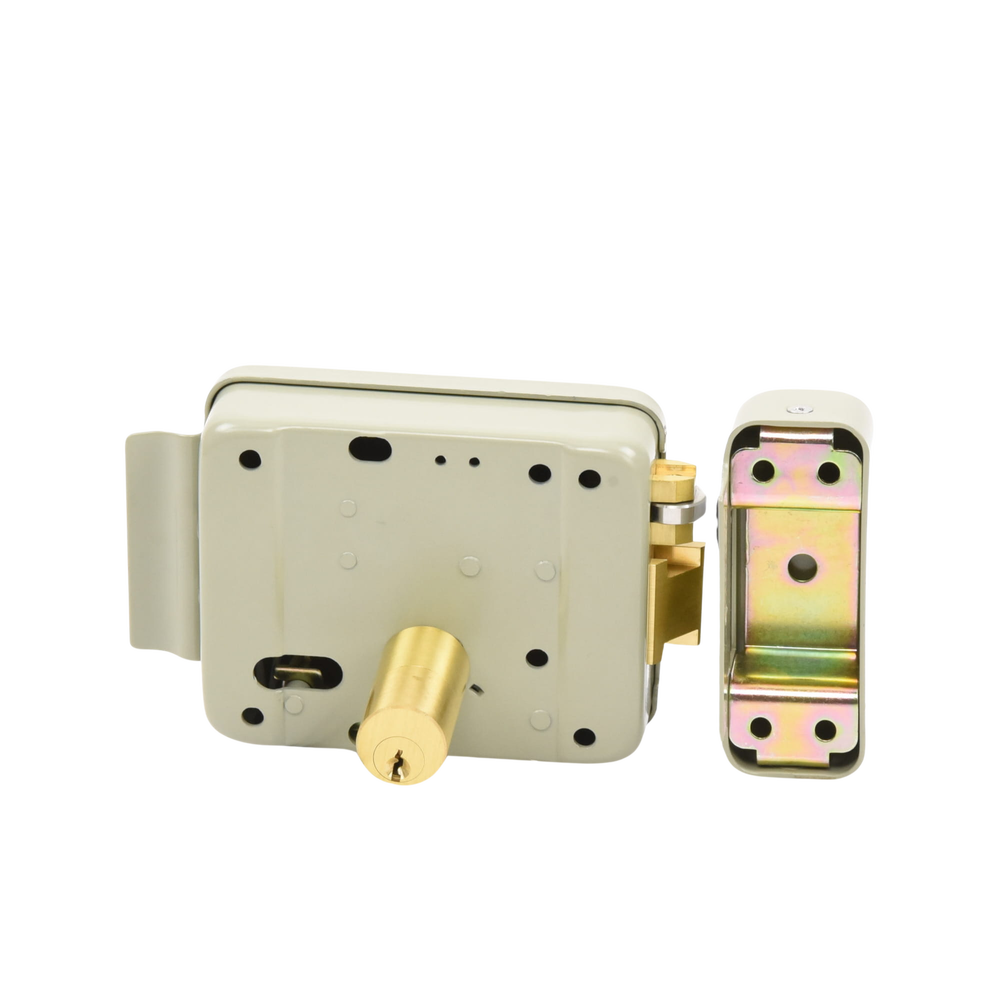 Cerradura Eléctrica con Botón de Salida / Incluye Llave / Exterior / Izquierda