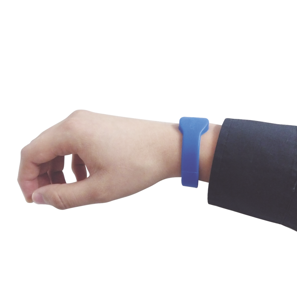 Brazalete de PROXIMIDAD 125 Khz (TIPO EM), 65 mm de Diametro, color azul