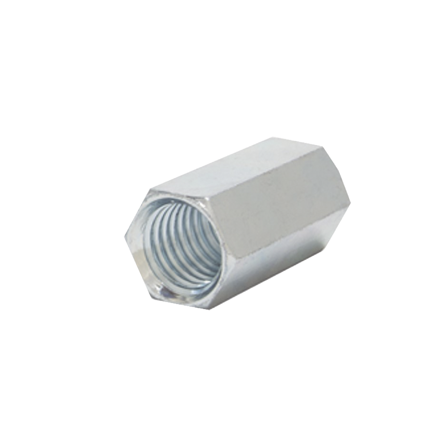 Cople hexagonal roscado cuerda maquina galvanizado de 12.7 mm (1/2").