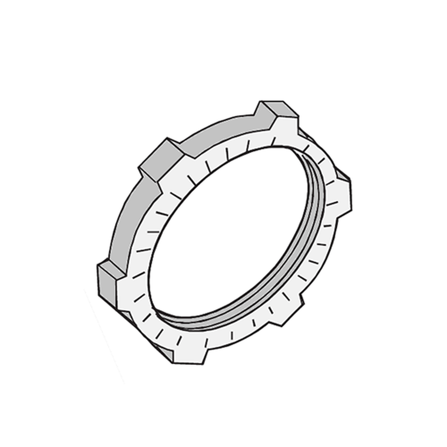 Contratuerca Metálica Zamac de 1-1/2" (38 mm).