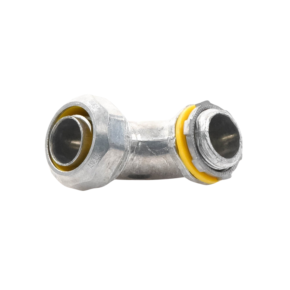 Conector Curvo para tubo tipo Liquidtight de 3/4" (19 mm). Compatible con ANC-COT34.