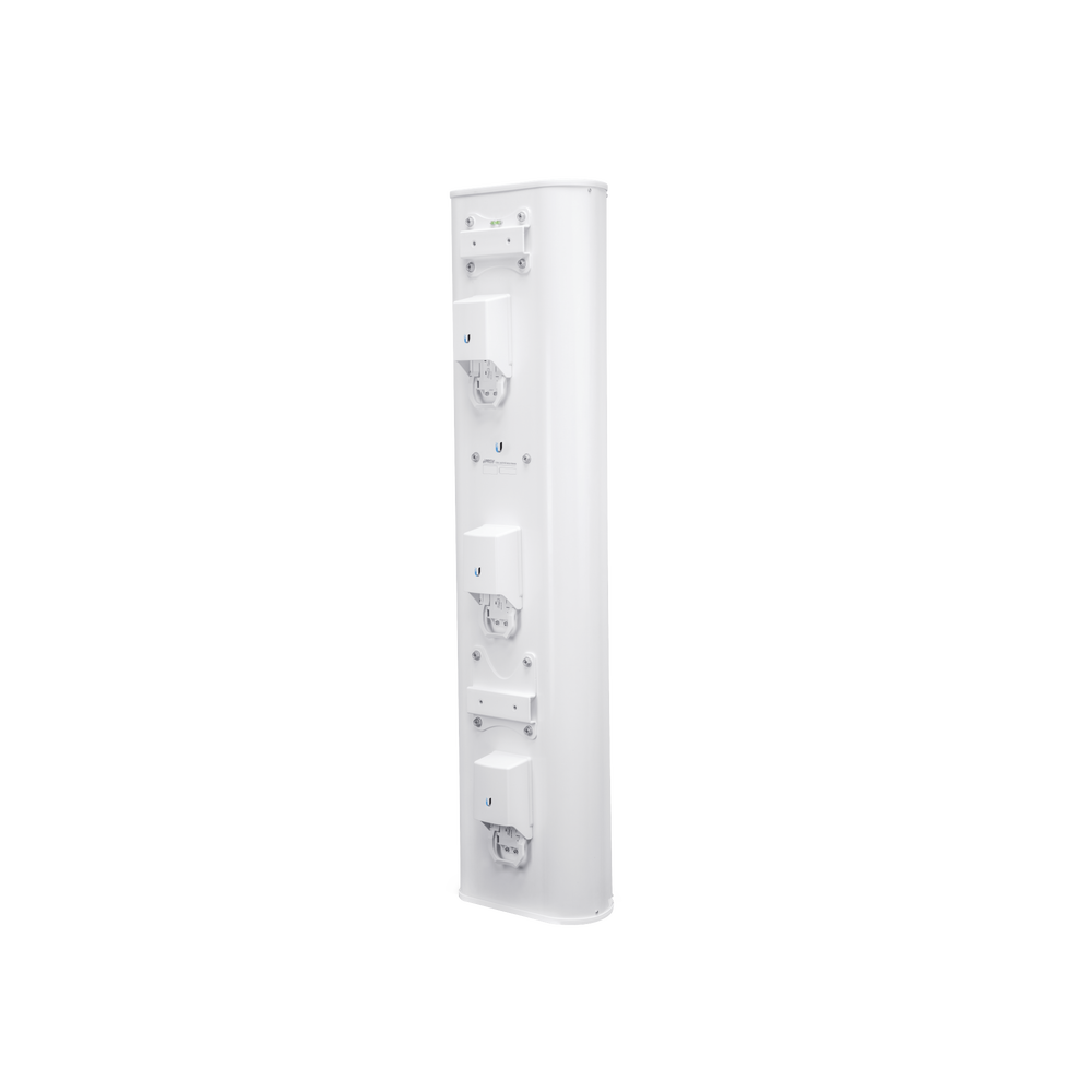 Antena sectorial blindada de 90º de cobertura 5 GHz (5.15 - 5.85 GHz), dividida en 3 bloques de 30º, ideal para alta densidad de suscriptores