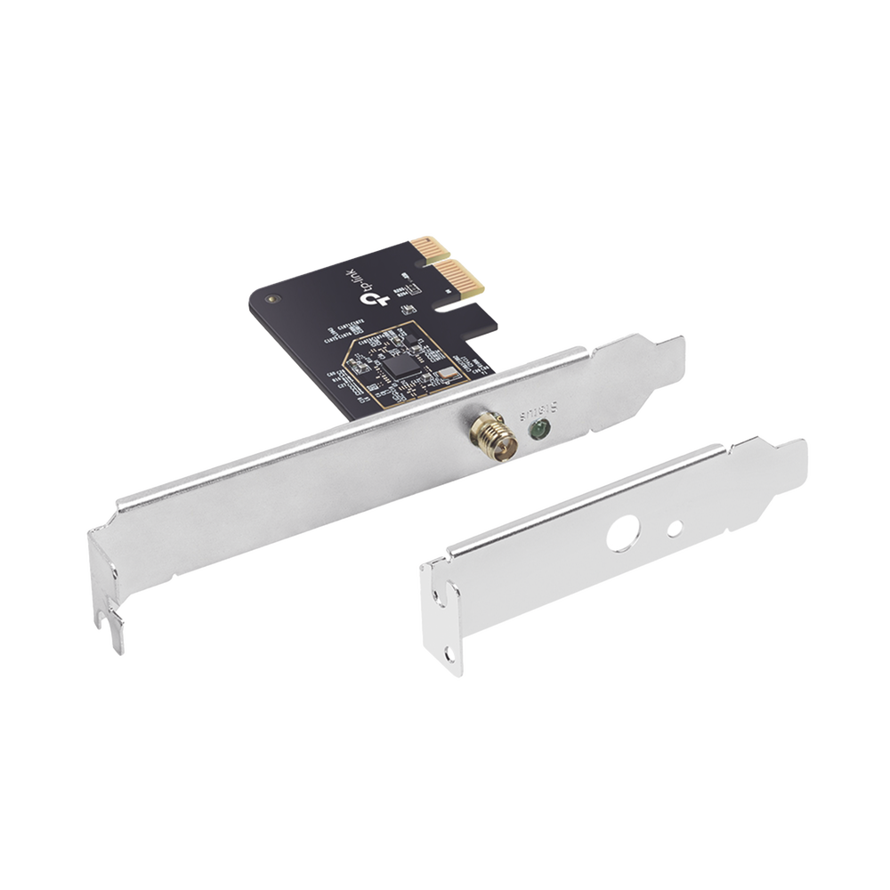 Adaptador PCI inalámbrico doble banda AC 600 Mbps / Antena de alta ganancia / Tecnología MU-MUMO / Seguridad WPA3 / Soporte de perfil bajo y Altura completa