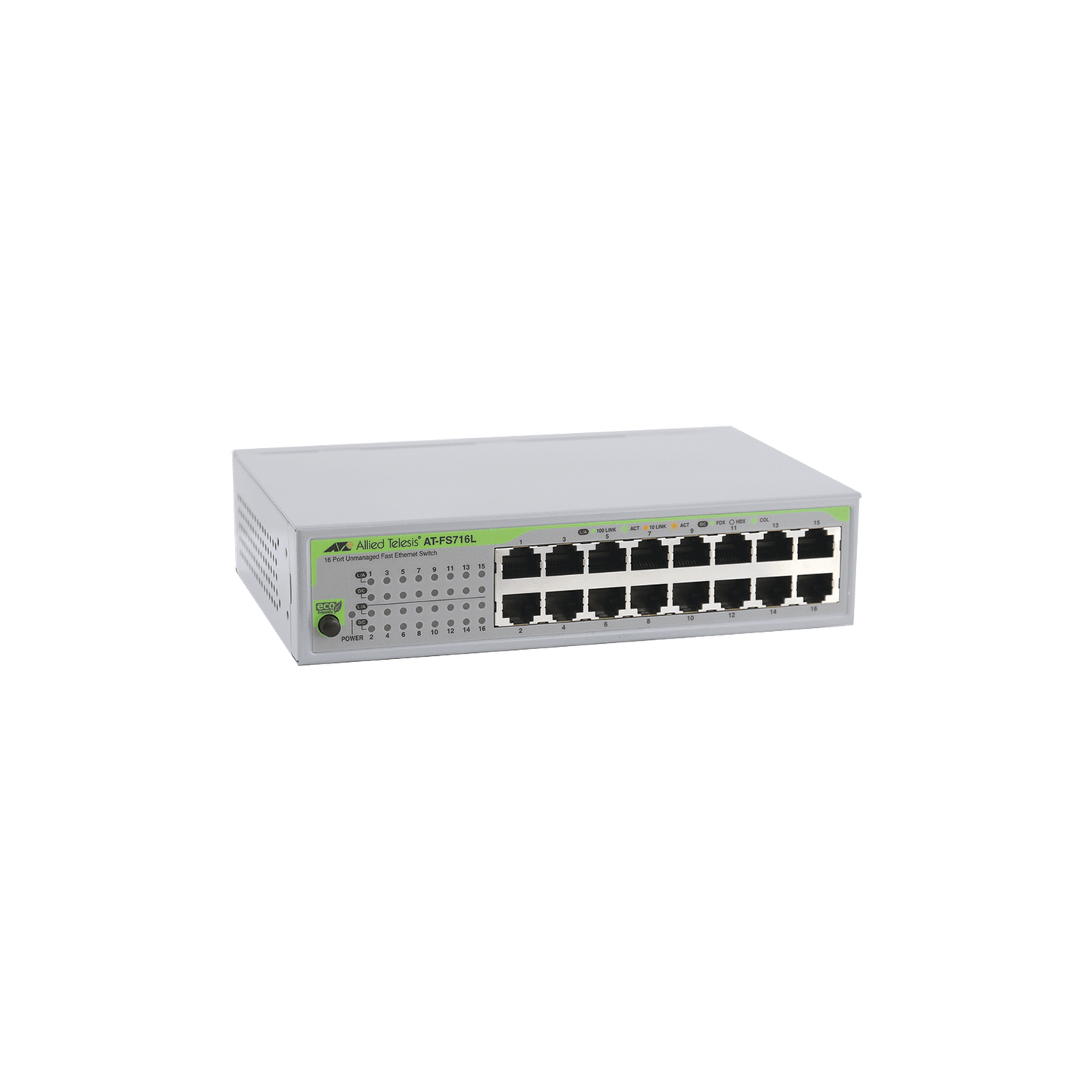 Switch No Administrable, 16 Puertos 10/100 Mbps con fuente de alimentación interna