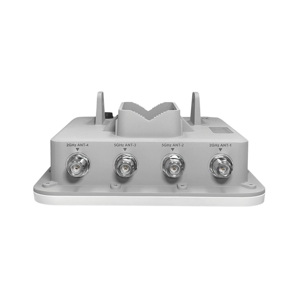 Punto de Acceso Industrial Super Wi-Fi 6 Conectorizado 2x2, Doble Banda Simultanea en 2.4 y 5 GHz, Hasta 400 m de Cobertura, 512 Usuarios Concurrentes
