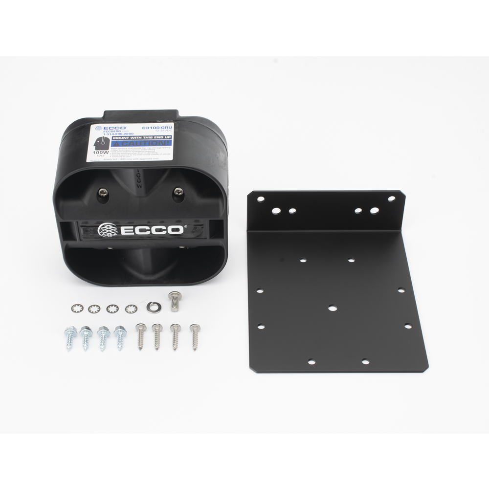 Bocina Compacta de Uso Rudo, 100 Watts de Potencia, Ideal Para Vehículos de Encubierto, Con Soporte Universal, 11 Ohms de Impedancia