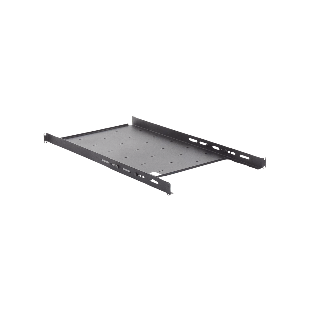 Charola Ajustable para Rack de 19" de 4 postes de 1 Unidad de Espacio. Profundidad de 633 a 816 mm
