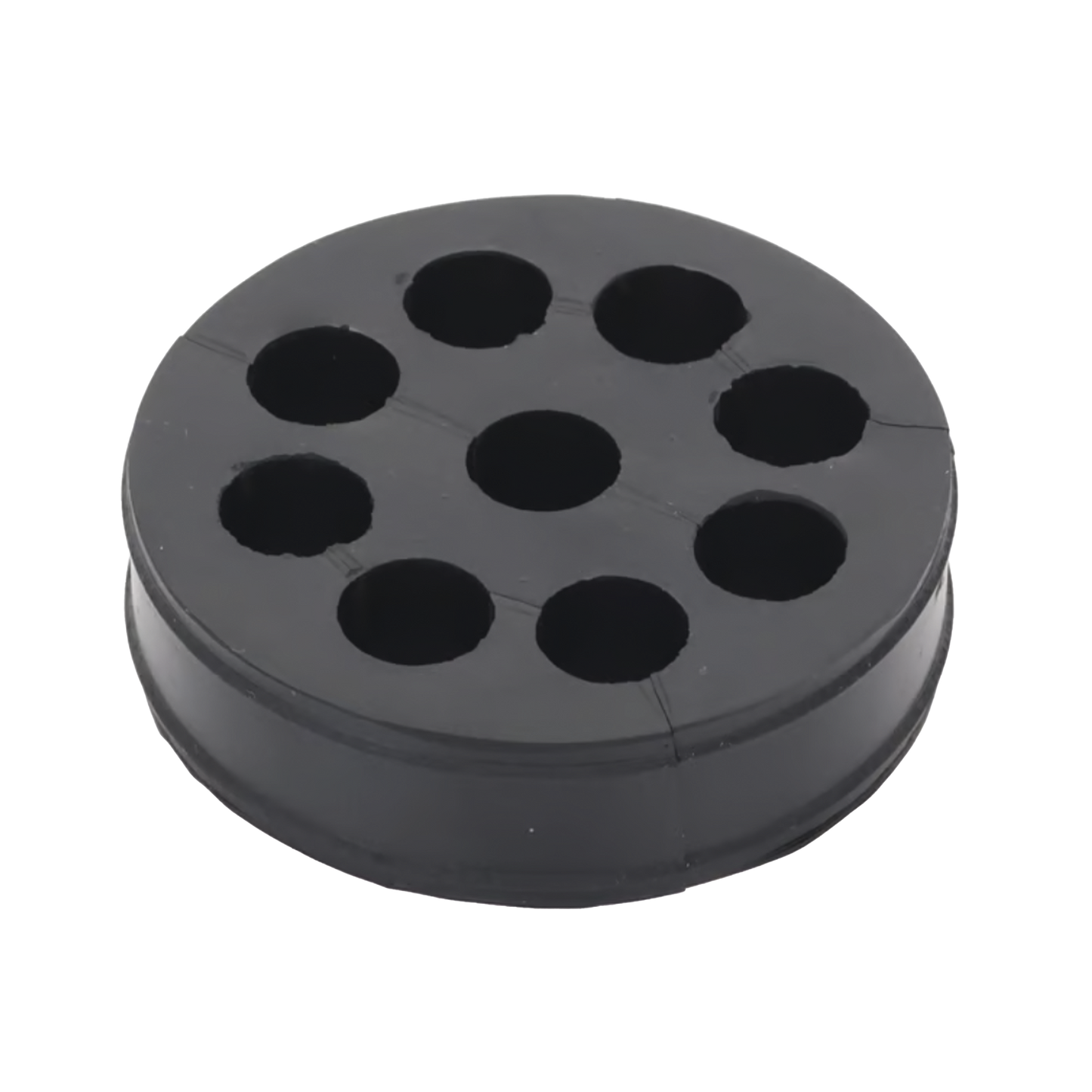 Inserto o Bota de Caucho de 4" Con Nueve Orificios para Cable de 1/2 in