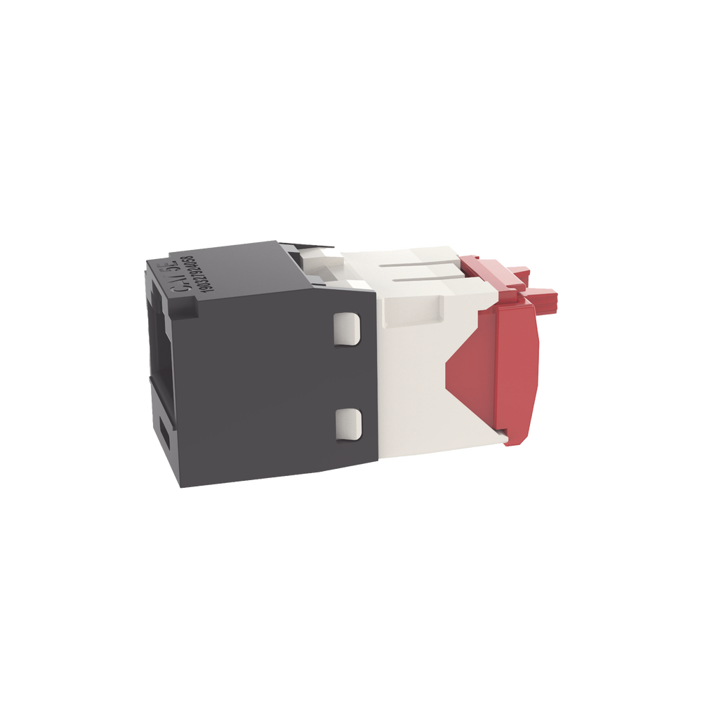 Conector Jack RJ45 Estilo TG, Mini-Com, Categoría 5e, de 8 Posiciones y 8 Cables, Color Negro