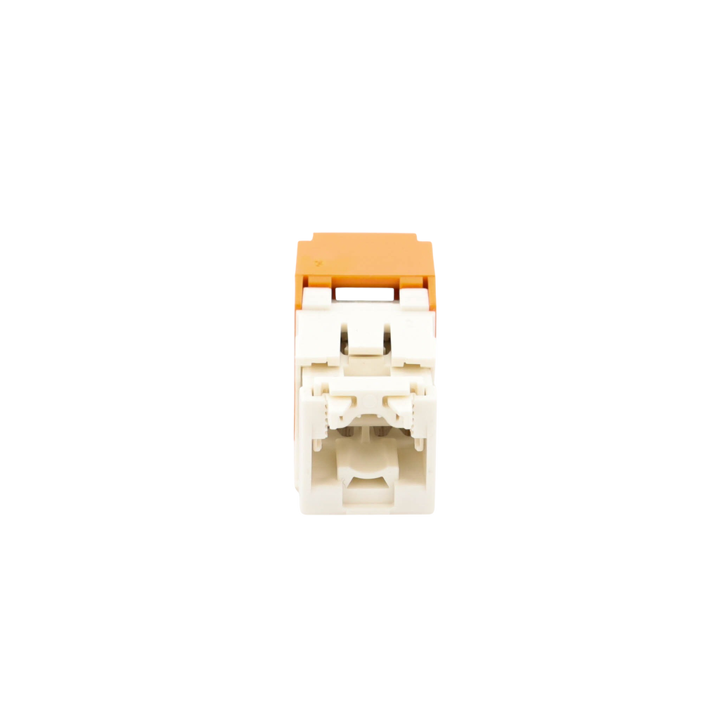 Conector Jack RJ45 Estilo TG, Mini-Com, Categoría 6, de 8 Posiciones y 8 Cables, Color Naranja