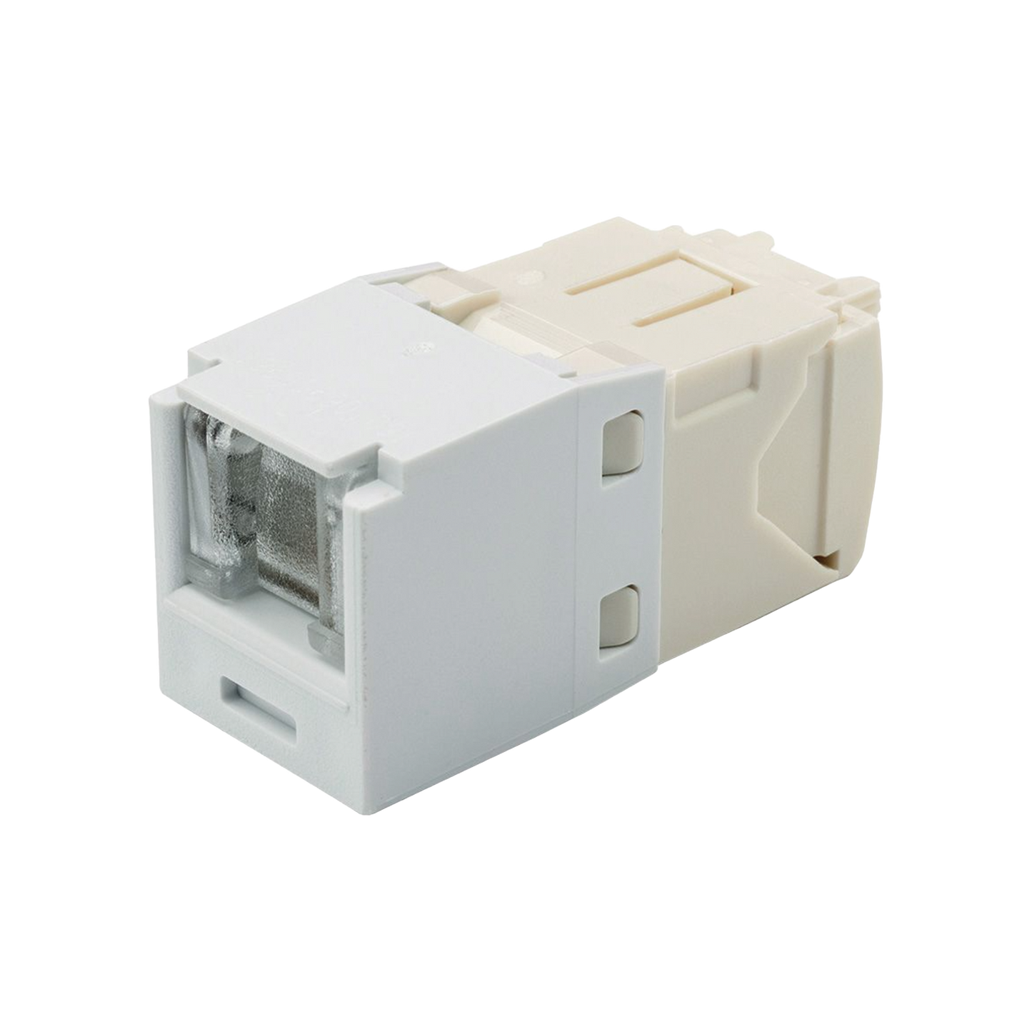 Conector Jack RJ45 Estilo TG con Ventana, Mini-Com, Categoría 6, de 8 Posiciones y 8 Cables, Color Blanco