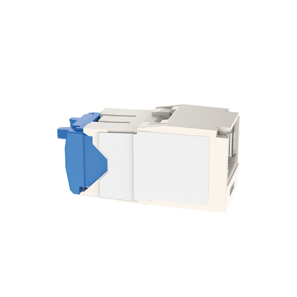 Conector Jack RJ45 Estilo TG con Ventana, Mini-Com, Categor�a 6A, de 8 Posiciones y 8 Cables, Color Blanco