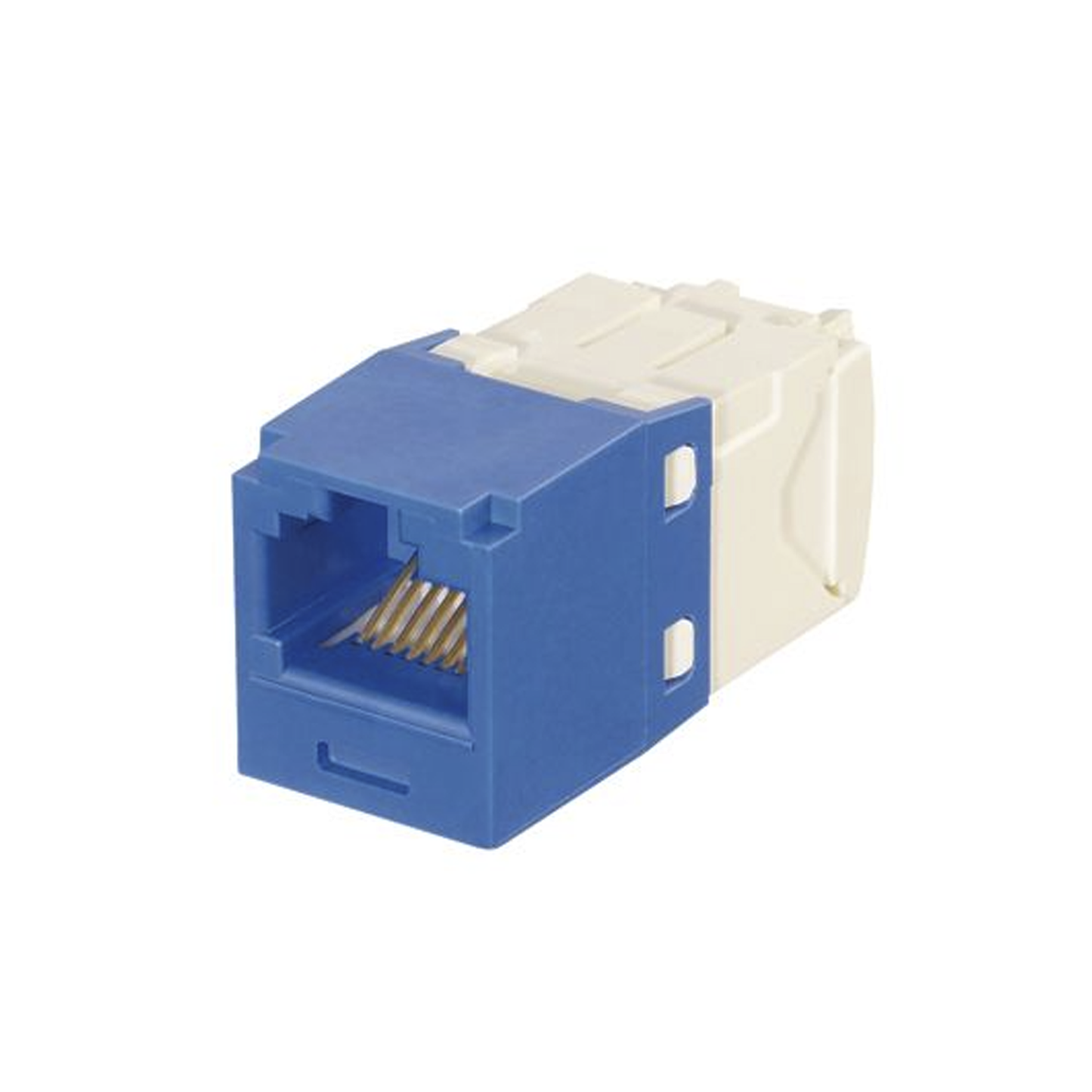 Conector Jack RJ45 Estilo TG con Llaveado Azul, Mini-Com, Categor�a 6, de 8 Posiciones y 8 Cables