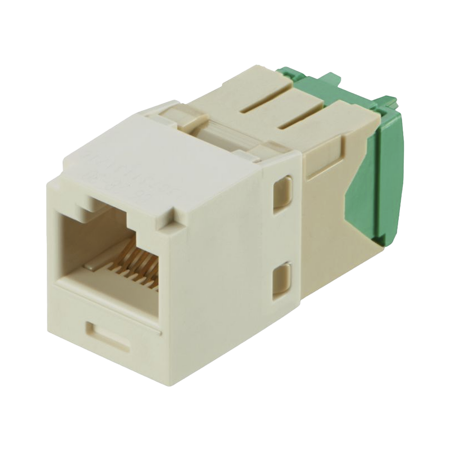 Conector Jack RJ45 Estilo TG, Mini-Com, Categoría 6, de 8 posiciones y 8 cables de Calibre 28/30 AWG, Color Blanco